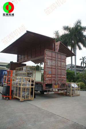 湖南經(jīng)銷定制的多套渦流洗菜機(jī)等設(shè)備專車發(fā)貨交付,！